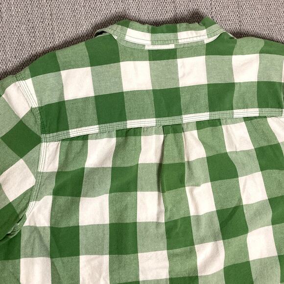 Woolrich Outdoor Summer Shirt Men's XL Green Checkered Button Down Summer Y2K - Picture 5 of 8